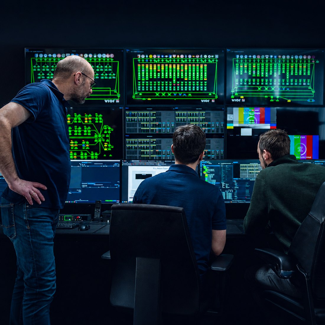 VIDI Team im Network Operations Center Darmstadt